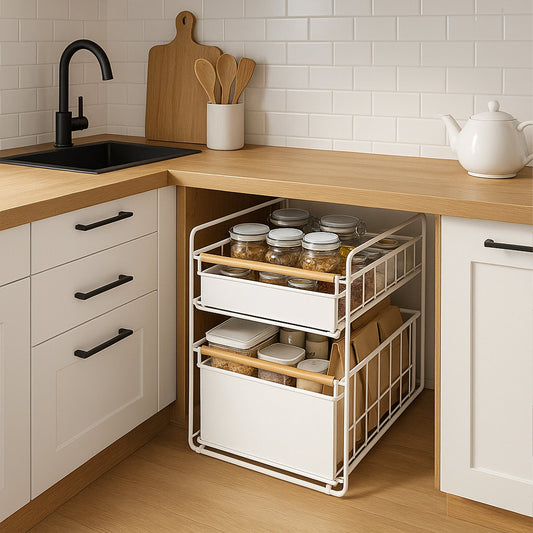 Contemporary Dual Storage Cart Organiser